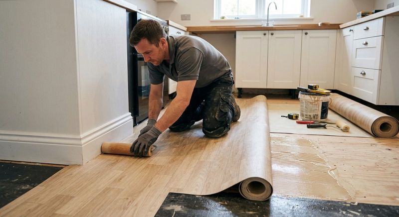 Sheet Linoleum Installation in Muskego, WI